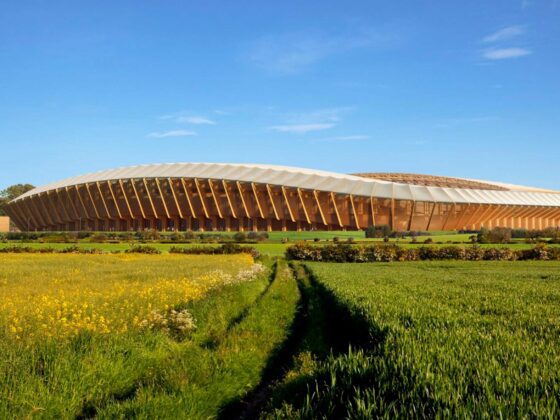 Así será el estadio de pura madera que construirán Zaha Hadid Architects